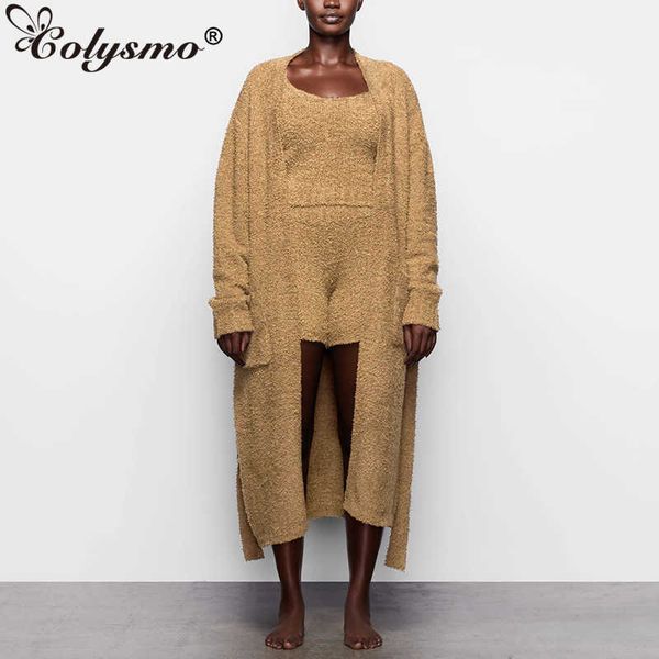 colysmo winter sweater coat women warm soft long sleeve oversized loose cardigan solid color lounge wear knitted casual 210527, White
colysmo winter sweater coat women warm soft long sleeve oversized loose cardigan solid color lounge wear knitted casual 210527, White