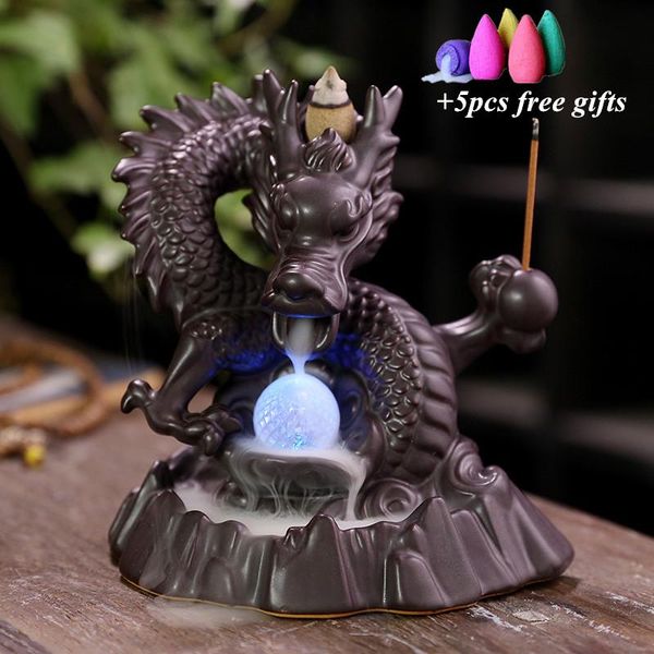 7-color change ceramic dragon led light backflow incense burner creative smoke waterfall holder home decor ornaments fragrance lamps
7-color change ceramic dragon led light backflow incense burner creative smoke waterfall holder home decor ornaments fragrance lamps