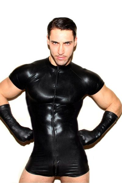 men's body shapers pvc leather zip up bodysuit playsuit catsuit jumpsuit clubwear s-3xl shining men, Black;brown
men's body shapers pvc leather zip up bodysuit playsuit catsuit jumpsuit clubwear s-3xl shining men, Black;brown