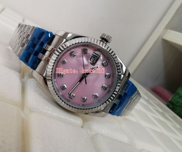 2 models ladies watch wristwatches 31mm 36mm 178274 279174 mother-of-pearl pink digital dial 115234 stainless steel mechanical automatic wat, Slivery;brown
2 models ladies watch wristwatches 31mm 36mm 178274 279174 mother-of-pearl pink digital dial 115234 stainless steel mechanical automatic wat, Slivery;brown