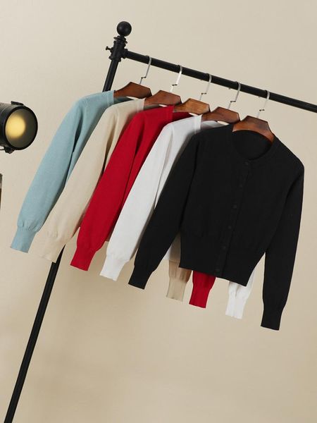 women's knits & tees outside with spring and autumn air conditioning sweater cardigan small summer thin round neck sunscreen coat, White
women's knits & tees outside with spring and autumn air conditioning sweater cardigan small summer thin round neck sunscreen coat, White