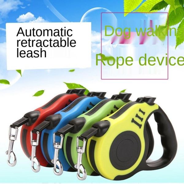 

dog collars & leashes 3/5m leash durable automatic retractable walking running leads cat extending dogs pet products