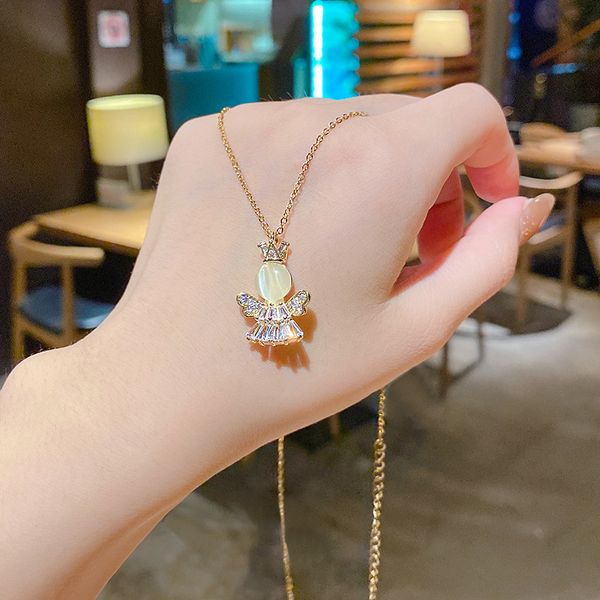temperament, personality, design, angel titanium steel necklace, female clavicle chain, suitable for date and dinner, Silver
temperament, personality, design, angel titanium steel necklace, female clavicle chain, suitable for date and dinner, Silver