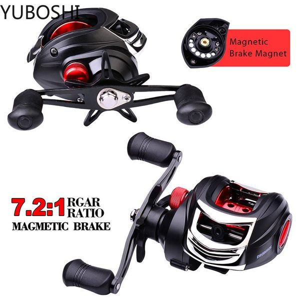 7.2:1 gear ratio magnetic brake bait casting right left hand fishing reel 215g 8kg carbon drag baitcasting reels
7.2:1 gear ratio magnetic brake bait casting right left hand fishing reel 215g 8kg carbon drag baitcasting reels