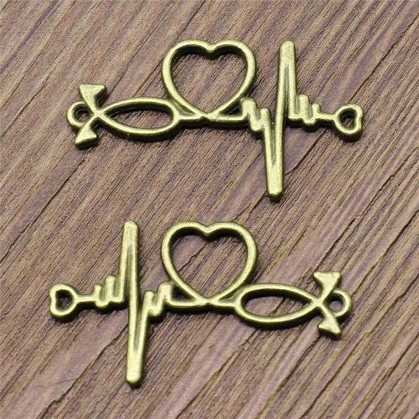 charms malzahar ecg love connector diy jewelry bracelet for making kit accessories, Bronze;silver
charms malzahar ecg love connector diy jewelry bracelet for making kit accessories, Bronze;silver