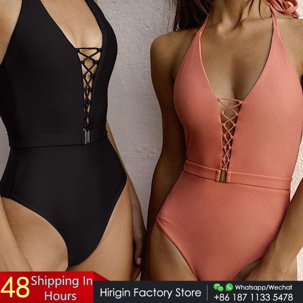 hirigin one piece swimwear women 2021 bandage push up padded swimsuit halter deep v neck bathing suit beachwear two-piece suits
hirigin one piece swimwear women 2021 bandage push up padded swimsuit halter deep v neck bathing suit beachwear two-piece suits