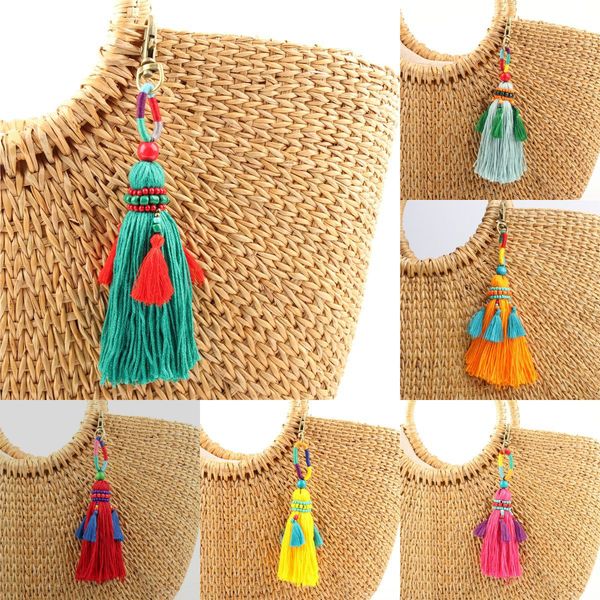 kimter bohemia pompom keychain tassel multicolor plush ball key rings for women charm gift car pendant bag accessories y445z, Silver
kimter bohemia pompom keychain tassel multicolor plush ball key rings for women charm gift car pendant bag accessories y445z, Silver