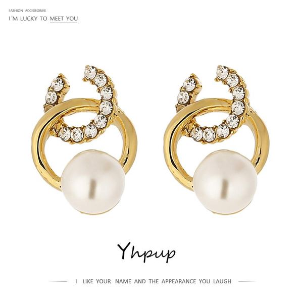 yhpup trendy exquisite geometric rhinestone stud earrings zinc alloy imitation pearls for women party jewelry gift s925, Golden;silver
yhpup trendy exquisite geometric rhinestone stud earrings zinc alloy imitation pearls for women party jewelry gift s925, Golden;silver
