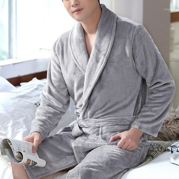 winter men warm sleepwear soft pajamas with belt casual solid sashes male homewear long sleeves nightgrown pyjamas men's, Black;brown
winter men warm sleepwear soft pajamas with belt casual solid sashes male homewear long sleeves nightgrown pyjamas men's, Black;brown