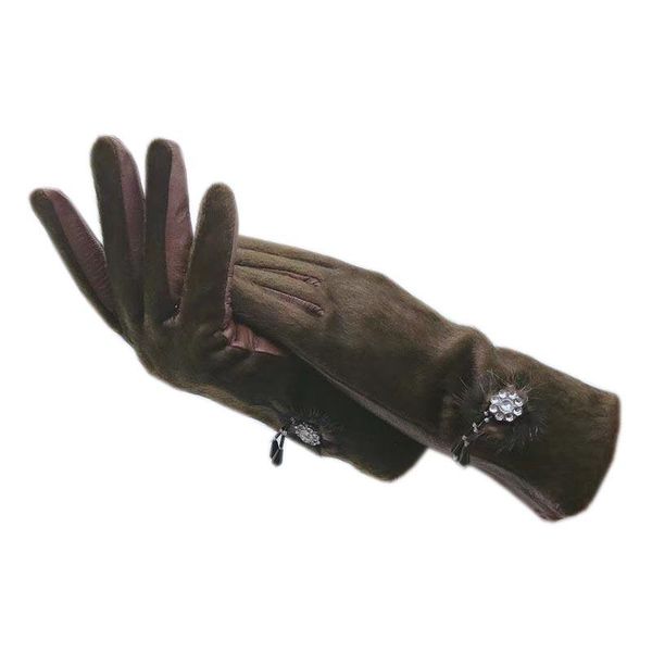five fingers gloves brown winter ladies wrist fashion sheepskin warm women' leather ab version wool lining imitation sea lion hai, Blue;gray
five fingers gloves brown winter ladies wrist fashion sheepskin warm women' leather ab version wool lining imitation sea lion hai, Blue;gray