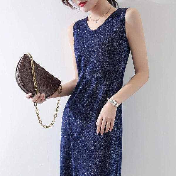 spring summer dresses for women casual v-neck sleeveless lurex a-line robes vestidos elegant harajuku korean lady clothes, Black;gray
spring summer dresses for women casual v-neck sleeveless lurex a-line robes vestidos elegant harajuku korean lady clothes, Black;gray