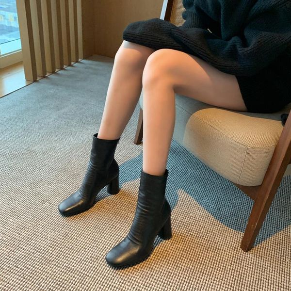 boots haraval women ankle high heel round toe cute zipper solid lady winter autumn elastic shoes elagant mode y2k shoee212l, Black
boots haraval women ankle high heel round toe cute zipper solid lady winter autumn elastic shoes elagant mode y2k shoee212l, Black