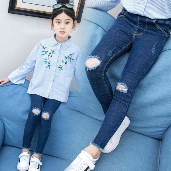 kids girls leggings jeans autumn ripped pants teenage denim trousers broken for 4 5 6 7 8 9 10 11, Blue
kids girls leggings jeans autumn ripped pants teenage denim trousers broken for 4 5 6 7 8 9 10 11, Blue