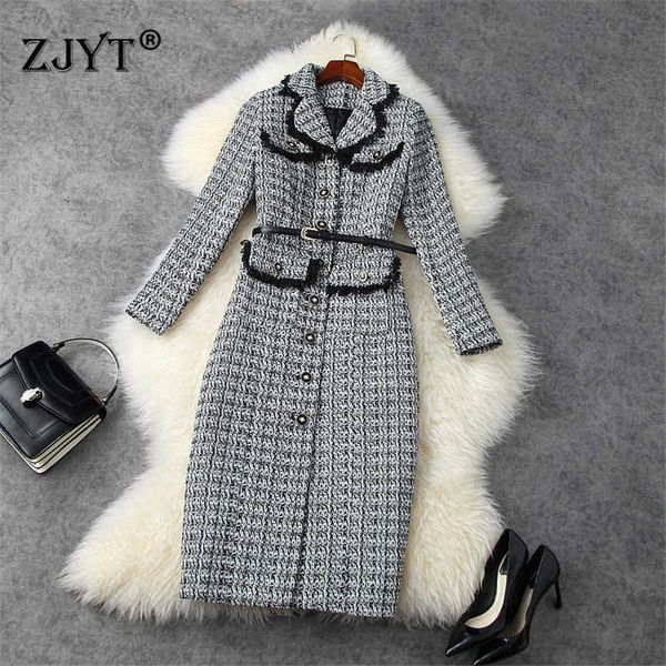 fashion runway women turn down collar full sleeve plaid midi straight tweed woolen dress winter elegant lady work vestidos 210601, Black;gray
fashion runway women turn down collar full sleeve plaid midi straight tweed woolen dress winter elegant lady work vestidos 210601, Black;gray