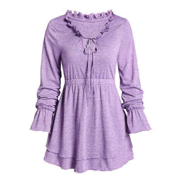 women's t-shirt plus size purple women shirts ~3xl ruffles lace up high waist ladies t shirt joineles 2021 female casual tees, White
women's t-shirt plus size purple women shirts ~3xl ruffles lace up high waist ladies t shirt joineles 2021 female casual tees, White