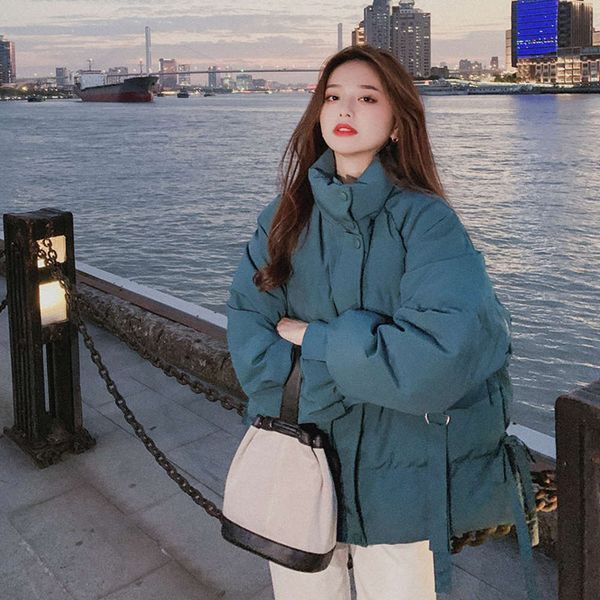 down cotton padded jacket women's short winter thickened small man tide, Black
down cotton padded jacket women's short winter thickened small man tide, Black