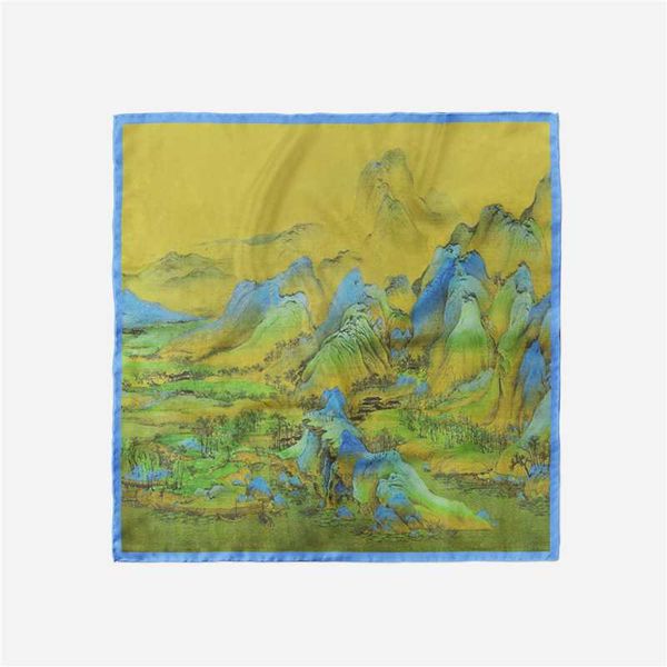 scarves twill silk scarf woman mountain painting square wraps bandana small hijab foulards tie headband neckerchief 53cm, Blue;gray
scarves twill silk scarf woman mountain painting square wraps bandana small hijab foulards tie headband neckerchief 53cm, Blue;gray