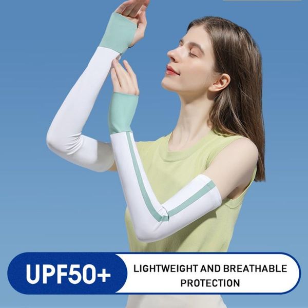 women arm sleeves sun uv protection skin protector long cover cooling warmer ice silk outdoor sportswear accessory elbow & knee pads, Black;gray
women arm sleeves sun uv protection skin protector long cover cooling warmer ice silk outdoor sportswear accessory elbow & knee pads, Black;gray