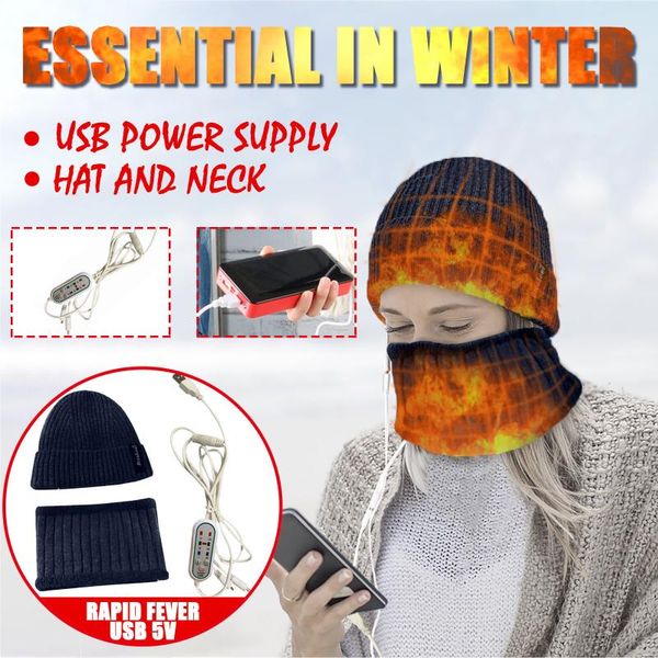 cycling caps & masks 2piece/set electric heating winter hats scarf set for camping warm knitted hat neck usb 3gears adjustable thicken warme, Black
cycling caps & masks 2piece/set electric heating winter hats scarf set for camping warm knitted hat neck usb 3gears adjustable thicken warme, Black