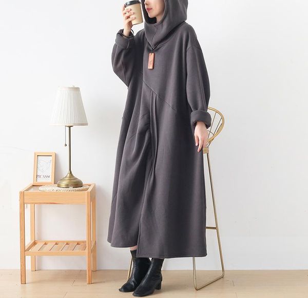 casual dresses fairynatural ladies hooded thick sweatshirts solid color patchwork 2021 winter warm women loose hoodies pullovers, Black;gray
casual dresses fairynatural ladies hooded thick sweatshirts solid color patchwork 2021 winter warm women loose hoodies pullovers, Black;gray