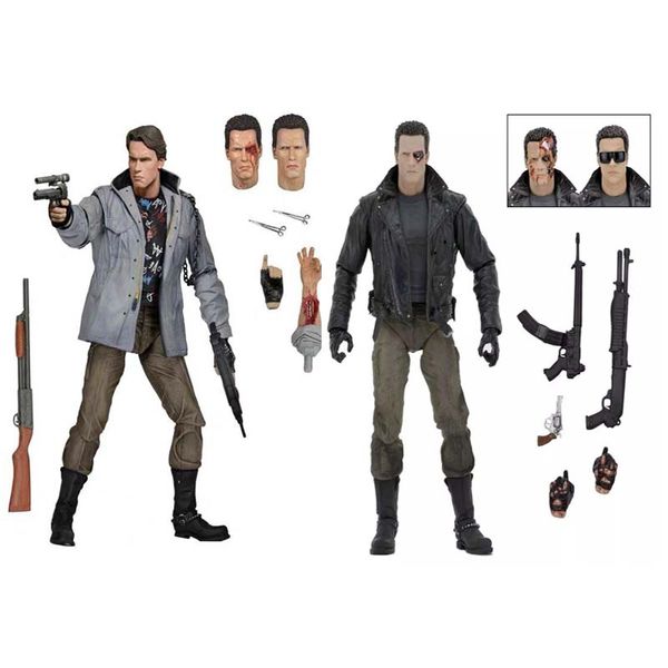 NECA T800 Terminator Battle Damage Arnold Schwarzenegger 7 Action Figure Collection