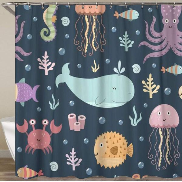 shower curtain,colorful aqua sea life cute with whale ocs jellyfish crab seahorse and globefish aquarium aquatic,polyester
shower curtain,colorful aqua sea life cute with whale ocs jellyfish crab seahorse and globefish aquarium aquatic,polyester