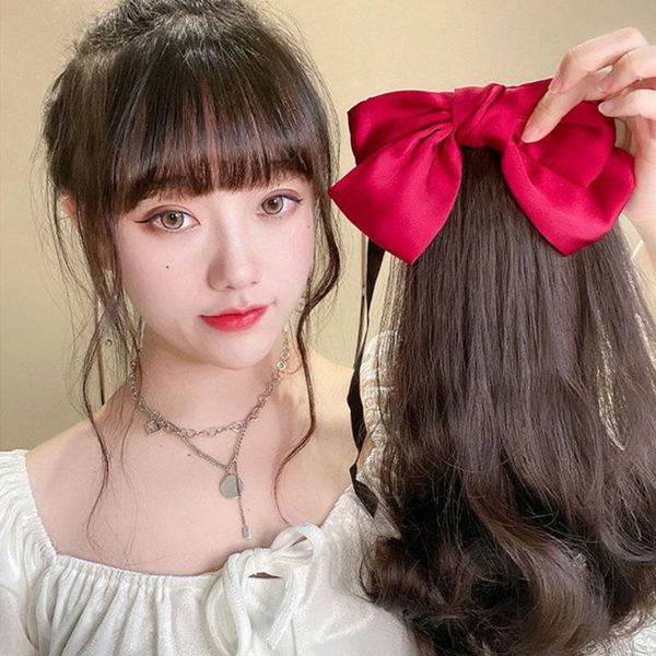 synthetic wigs seeano - 10 inches fake hair with red bow short wavy ponytail for women black heat resistant
synthetic wigs seeano - 10 inches fake hair with red bow short wavy ponytail for women black heat resistant