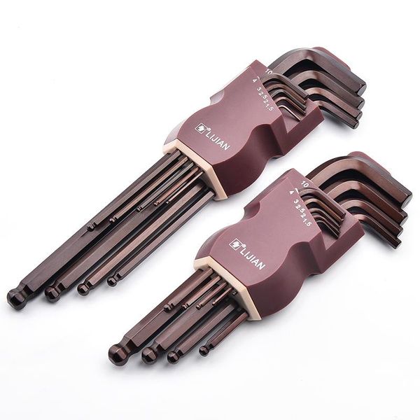 9pcs 1.5mm - 10mm hexagon metric allen hex key wrench tools set imbus matte chrome ball end spanner screwdriver tool kits hand
9pcs 1.5mm - 10mm hexagon metric allen hex key wrench tools set imbus matte chrome ball end spanner screwdriver tool kits hand