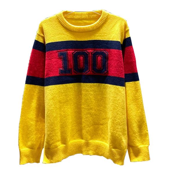 2021 men women's sweater casual knit dress contrast color long sleeve autumn fashion wear classic letter pattern, White;black
2021 men women's sweater casual knit dress contrast color long sleeve autumn fashion wear classic letter pattern, White;black