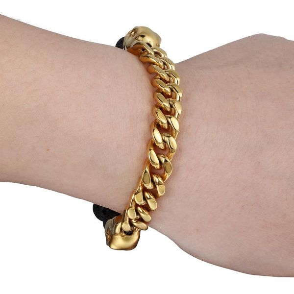 link, chain 8mm mens black lava rock stone bead bracelet 316l stainless steel skull gold color curb elastic rope lhb383
link, chain 8mm mens black lava rock stone bead bracelet 316l stainless steel skull gold color curb elastic rope lhb383