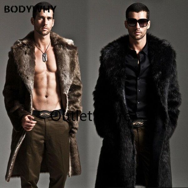 men's wool & blends autumn winter fashion warm coat men faux fur outwear on one sides punk parka long jackets mink oversize overcoats, Black
men's wool & blends autumn winter fashion warm coat men faux fur outwear on one sides punk parka long jackets mink oversize overcoats, Black