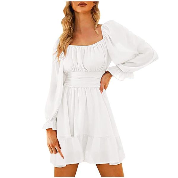 casual dresses women's long sleeve dress frilled backless slim solid chiffon white for women 2021 vestidos mujer verano, Black;gray
casual dresses women's long sleeve dress frilled backless slim solid chiffon white for women 2021 vestidos mujer verano, Black;gray