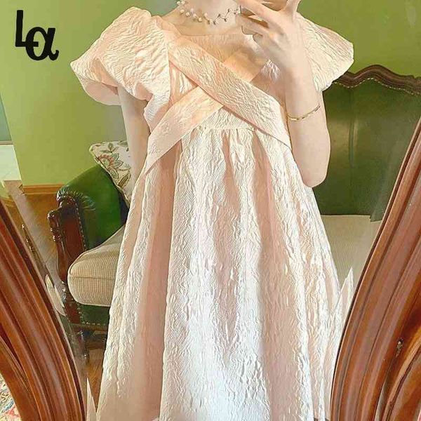 summer sweet kawaii dress women vintage fairy bubble sleeve pink cross a-line loose pretty princess cute 210519, Black;gray
summer sweet kawaii dress women vintage fairy bubble sleeve pink cross a-line loose pretty princess cute 210519, Black;gray