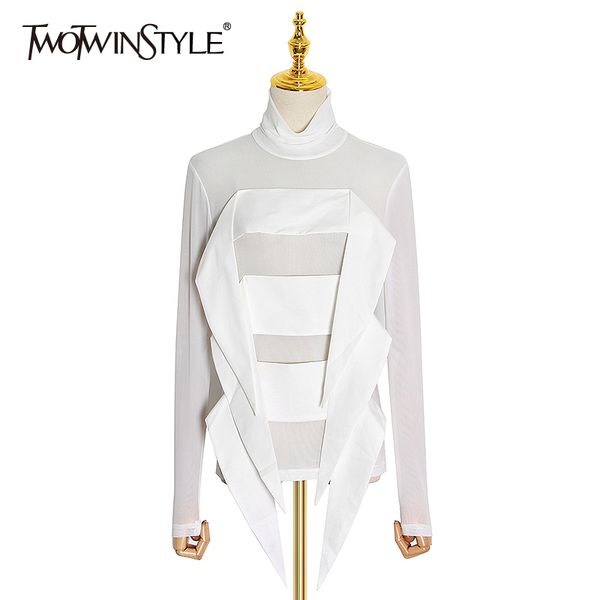 casual hollow out t shirt for women ruffles patchwork turtleneck long sleeve slim female spring fashion clothes 210524, White
casual hollow out t shirt for women ruffles patchwork turtleneck long sleeve slim female spring fashion clothes 210524, White