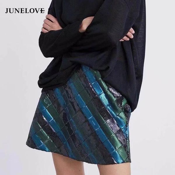 skirts junelove women spring sequined mini high waist zipper female vintage a-line casual striped lady bottoms, Black
skirts junelove women spring sequined mini high waist zipper female vintage a-line casual striped lady bottoms, Black