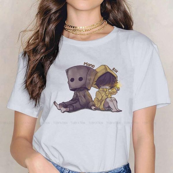 women's t-shirt mono six feminine clothes little nightmares game plus size goth vintage female blusas, White
women's t-shirt mono six feminine clothes little nightmares game plus size goth vintage female blusas, White