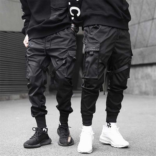 men cargo pants black ribbons block multi-pocket harem joggers harajuku sweatpant hip hop casual harem tide male trousers 210930
men cargo pants black ribbons block multi-pocket harem joggers harajuku sweatpant hip hop casual harem tide male trousers 210930