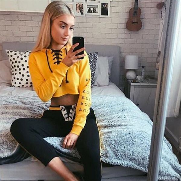 women's tracksuits fitness sportswear hoddie yoga crop sports gym long sleeve yellow hooded clothes women bandage half op, Gray
women's tracksuits fitness sportswear hoddie yoga crop sports gym long sleeve yellow hooded clothes women bandage half op, Gray