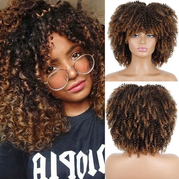 synthetic wigs lisihair short hair afro kinky curly with bangs for black women omber glueless cosplay high temperature
synthetic wigs lisihair short hair afro kinky curly with bangs for black women omber glueless cosplay high temperature
