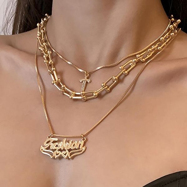 chains 3pcs punk cross layered necklaces for women hipster letter pendant necklace gothic chain gold rock choker cool girl jewelry set, Silver
chains 3pcs punk cross layered necklaces for women hipster letter pendant necklace gothic chain gold rock choker cool girl jewelry set, Silver