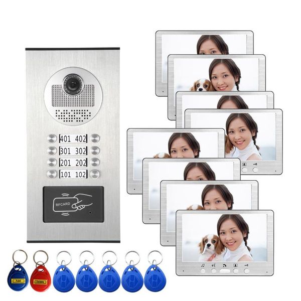 smartyiba 7" video door phone 4 to 8 monitors for apartment families doorbell intercom kits rfid 1080p ir camera doorphone phones
smartyiba 7" video door phone 4 to 8 monitors for apartment families doorbell intercom kits rfid 1080p ir camera doorphone phones