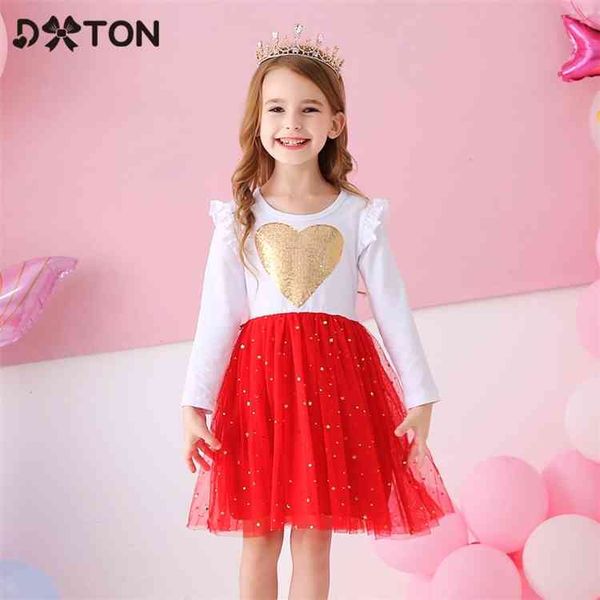 dxton princess kids dress heart sequined girls winter long sleeve children clothing tutu flare party es, Red;yellow
dxton princess kids dress heart sequined girls winter long sleeve children clothing tutu flare party es, Red;yellow