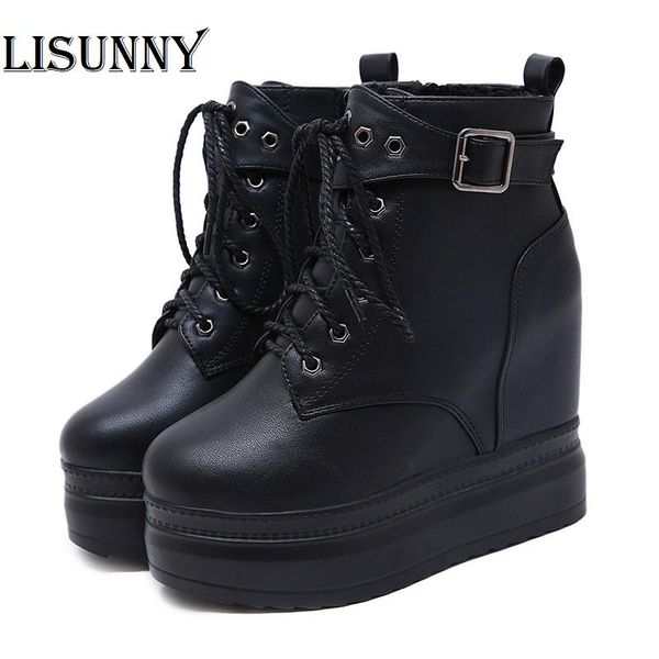 boots 2021 lace up heels platform wedges ankle for women gothic leather autumn shoes girl rivet with zipper, Black
boots 2021 lace up heels platform wedges ankle for women gothic leather autumn shoes girl rivet with zipper, Black
