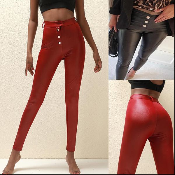 women pu leather womens pant pants high waist elastic skinny trousers slim female pencil tight, Black;white
women pu leather womens pant pants high waist elastic skinny trousers slim female pencil tight, Black;white