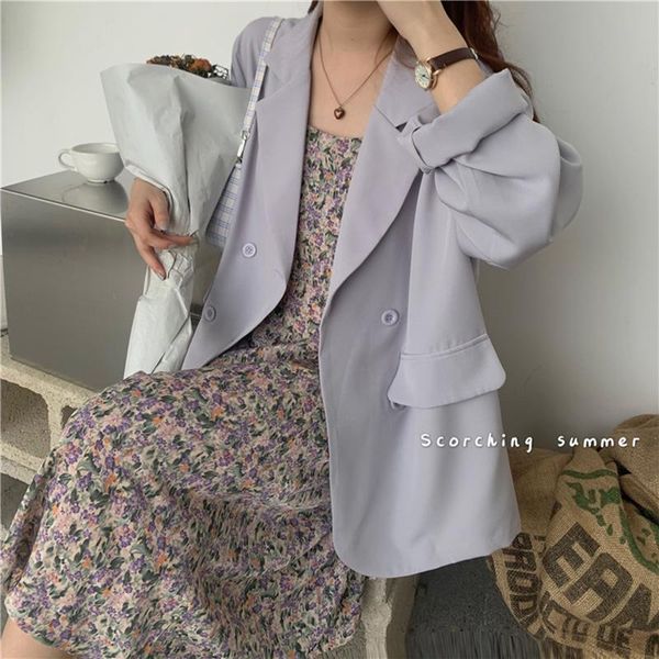 women's suits & blazers women spring autumn solid suit jacket 2021 loose retro office casual pocket double breasted notched collar thin, White;black
women's suits & blazers women spring autumn solid suit jacket 2021 loose retro office casual pocket double breasted notched collar thin, White;black