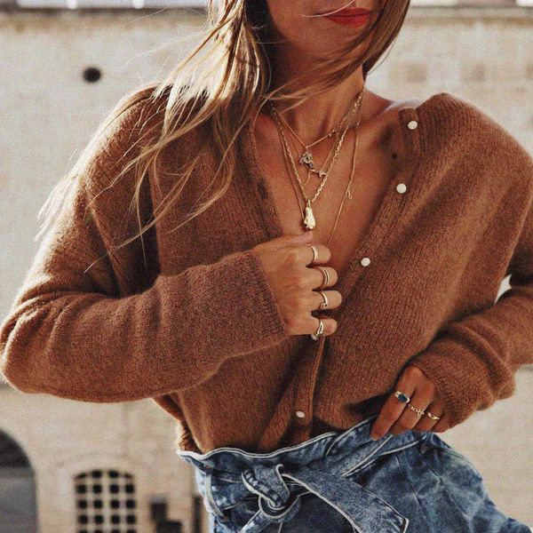 women's sweaters chic female gilet nightgown autumn long sleeve around the neck buttons jumper vintage casual cardigan femete j98n, White;black
women's sweaters chic female gilet nightgown autumn long sleeve around the neck buttons jumper vintage casual cardigan femete j98n, White;black