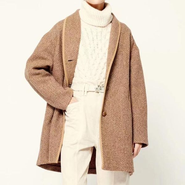 women's jackets women autumn winter wool coat turn-down collar single breasted long sleeve midi outwear jacket, Black;brown
women's jackets women autumn winter wool coat turn-down collar single breasted long sleeve midi outwear jacket, Black;brown