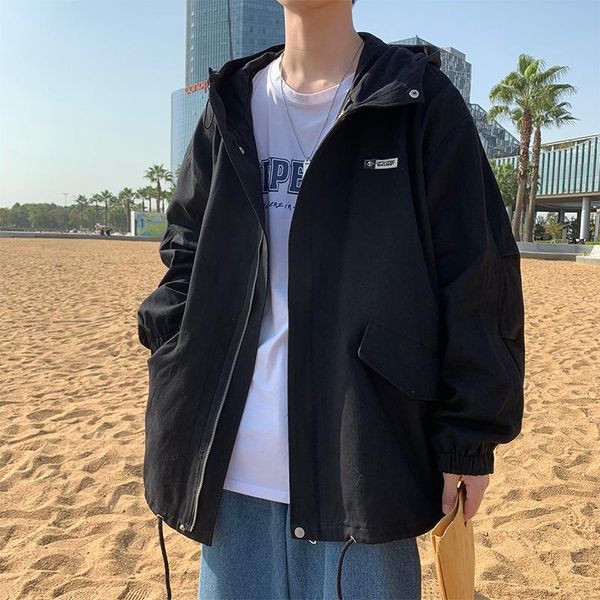 men's jackets hooded jacket loose casual fashion spring autumn long-sleeved outer wear zipper men clothes solid color trendy streetwear, Black;brown
men's jackets hooded jacket loose casual fashion spring autumn long-sleeved outer wear zipper men clothes solid color trendy streetwear, Black;brown