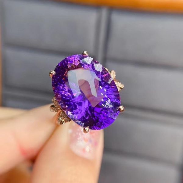 100% natural and real big stone amethyst ring 925 sterling silver fashion woman 13*18mm cluster rings, Golden;silver
100% natural and real big stone amethyst ring 925 sterling silver fashion woman 13*18mm cluster rings, Golden;silver