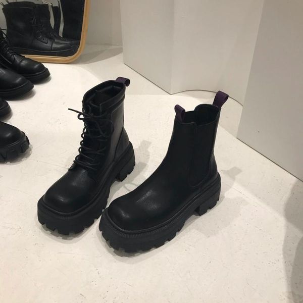 boots middle platform square-toed punk boot women's 2021 versatile european and american ankle, Black
boots middle platform square-toed punk boot women's 2021 versatile european and american ankle, Black